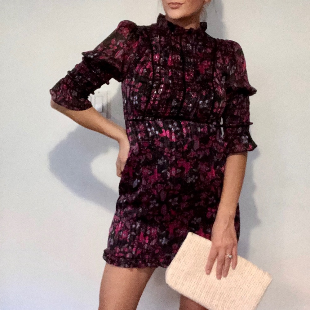 UO floral ruffle mini dress - Picture 9 of 16